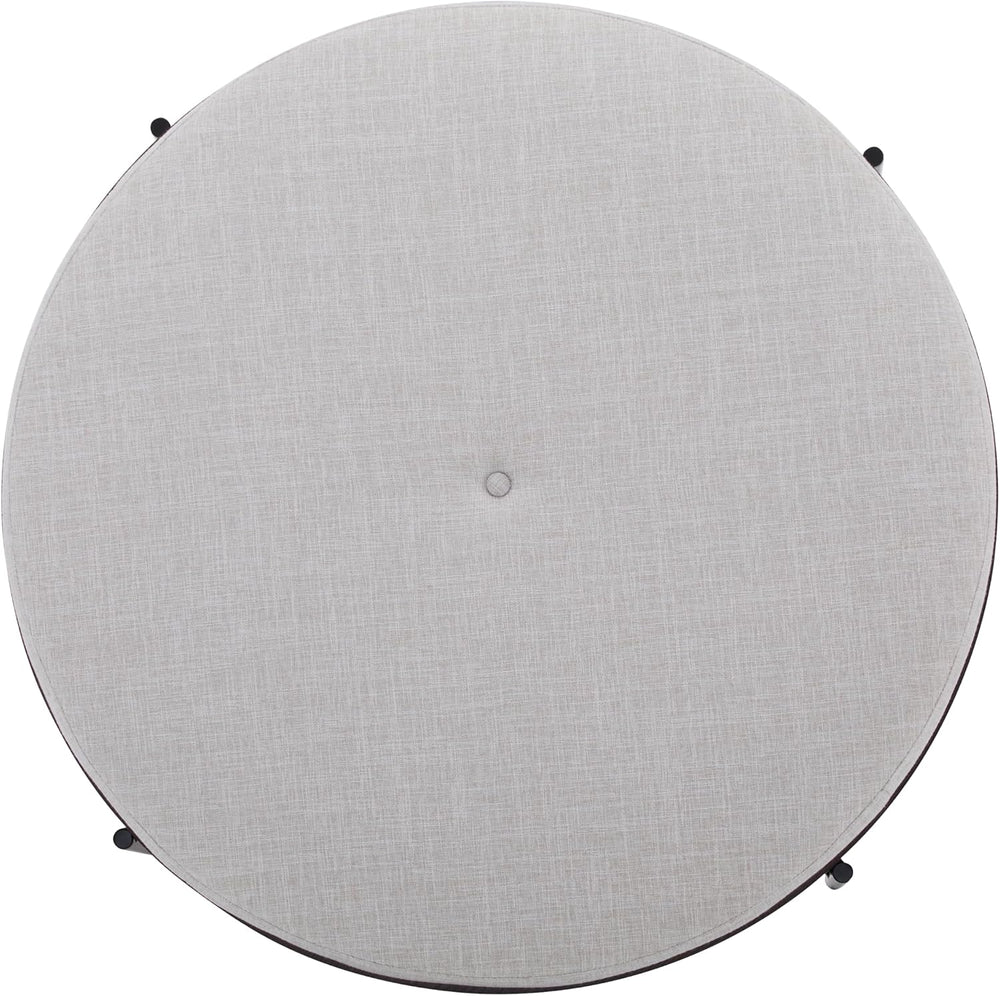 Christopher Knight Home Neapo Round Ottoman, Cocktail Ottoman, Upholstery Cof...
