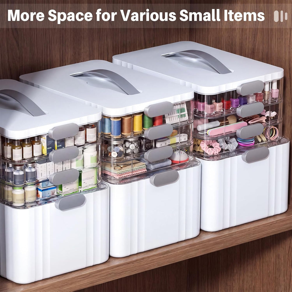 4-Tier Medicine Organizer - Multipurpose Medicine Cabinet Storage Box