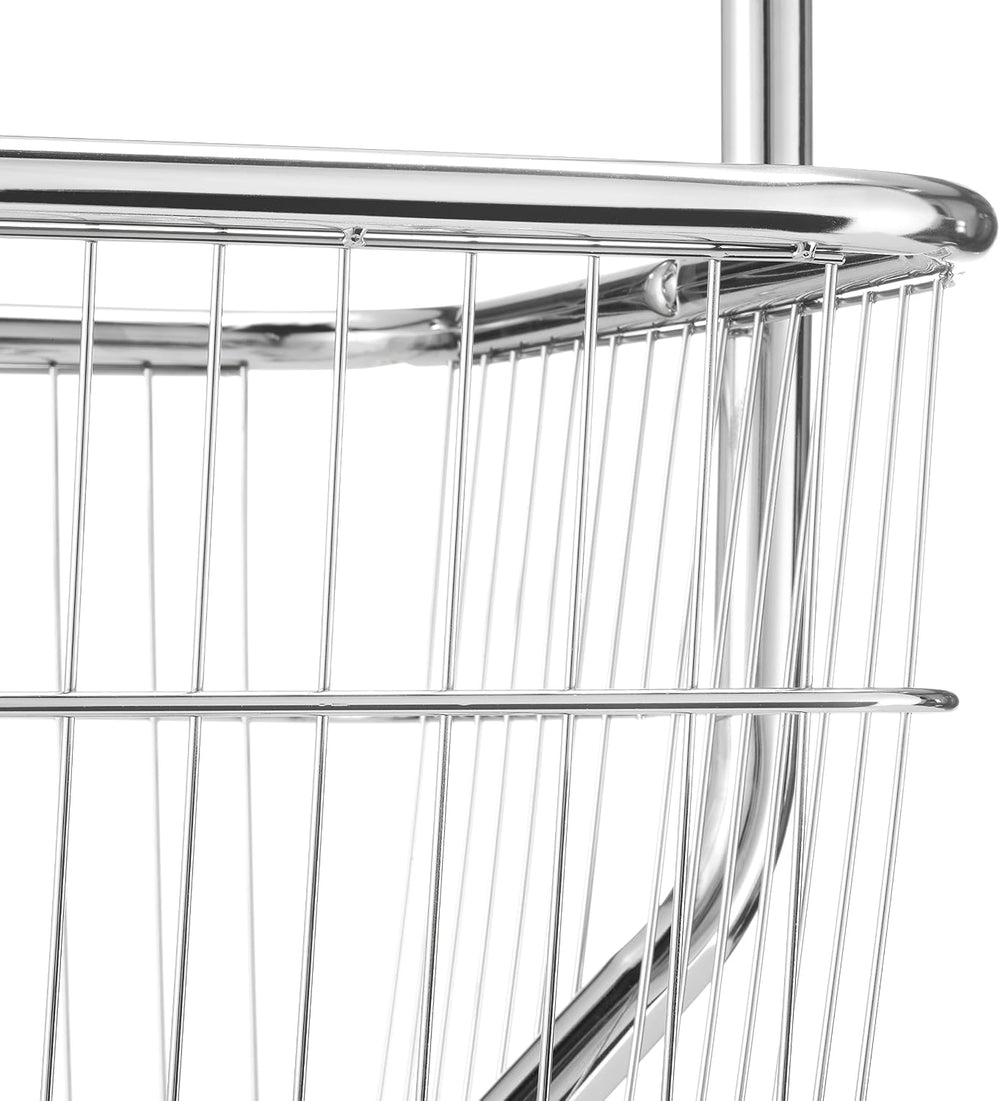 Whitmor Commercial Rolling Laundry Butler with Wire Storage Rack