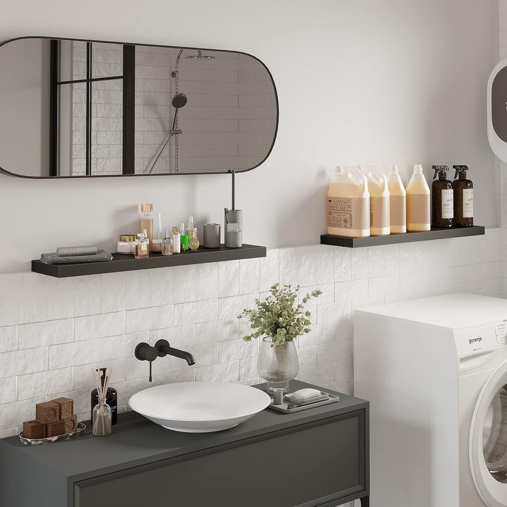 BAMEOS Floating Shelves, 31W x 8D Wall Mounted Display Shelves with Invisible...