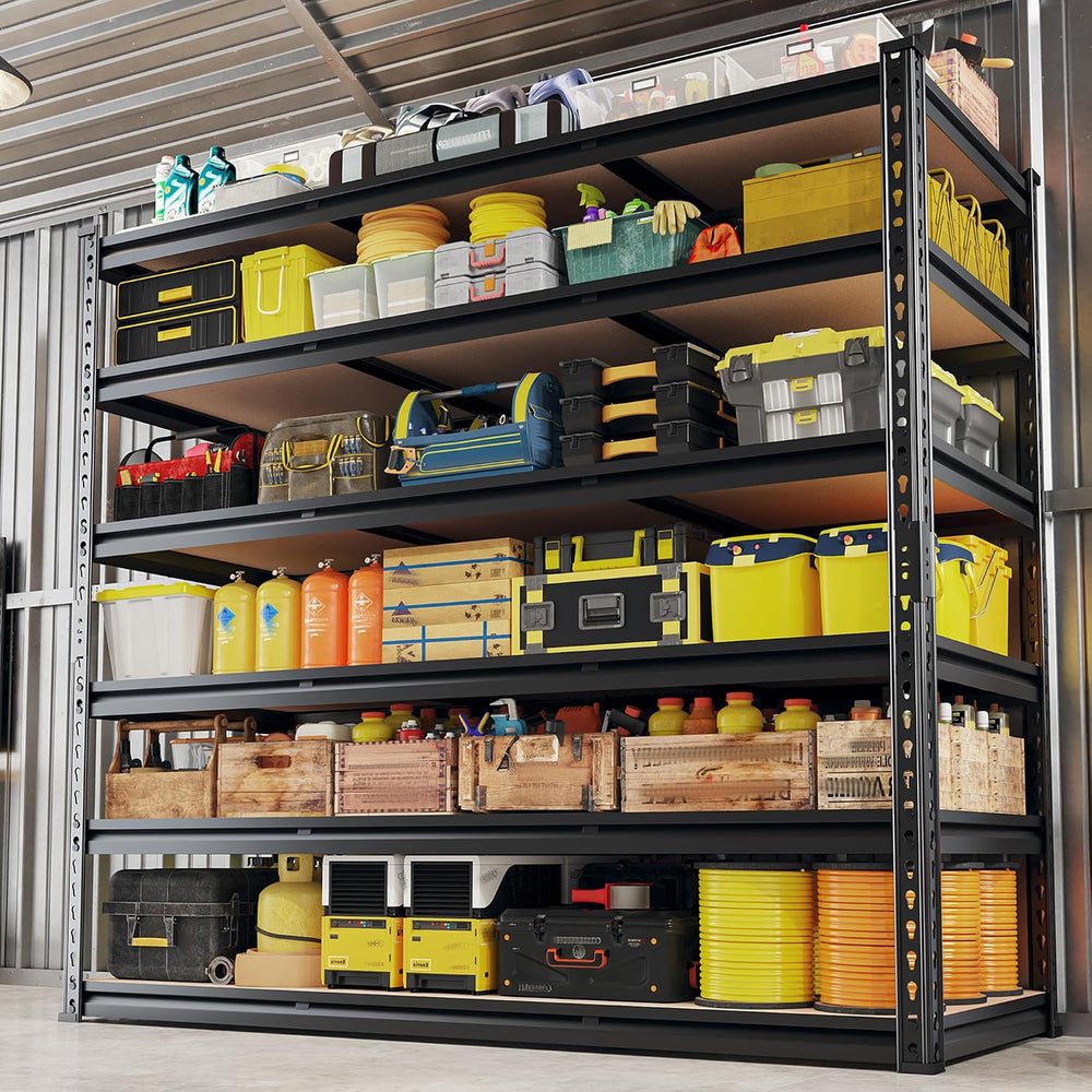 REIBII 6-Tier Garage Shelving, 84" H Storage Shelves Load 3300LB, Adjust...
