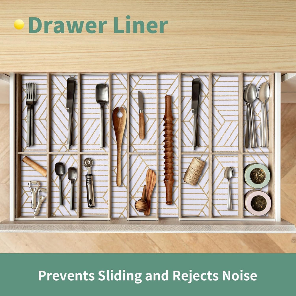 Shelf Liners for Kitchen Cabinets 17.5in x 20FT, Non Adhesive Cabinet Liner S...