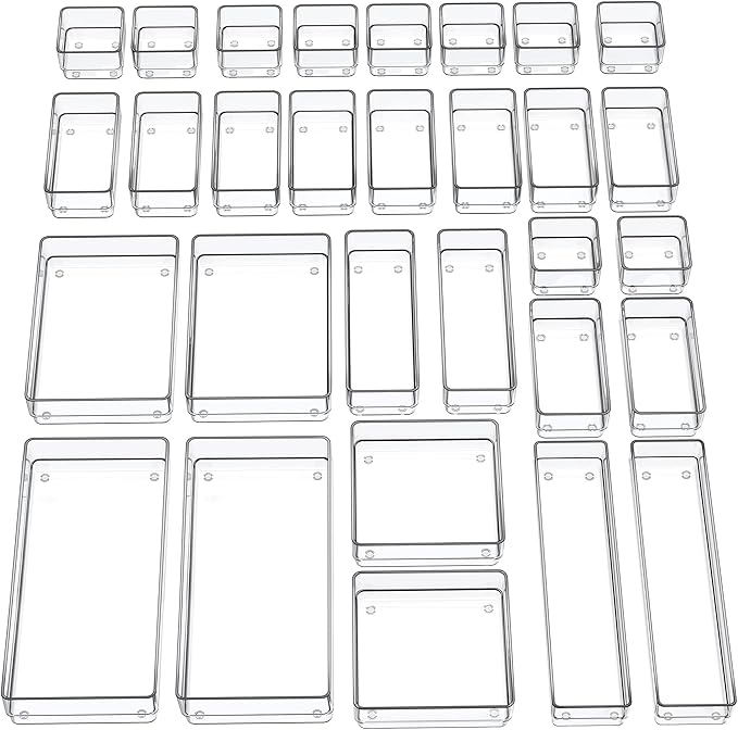 SMARTAKE 30-Piece Drawer Organizer