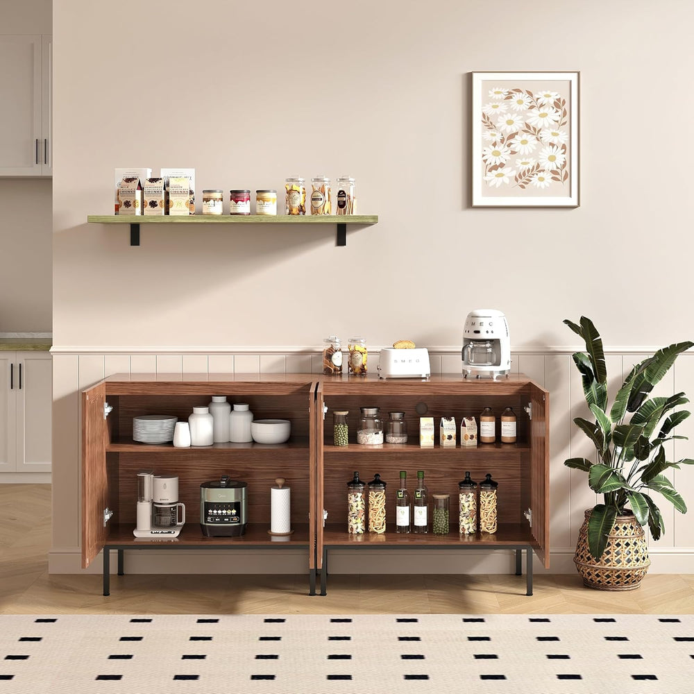 BVIUNTWO Set of 2 Accent Storage Cabinet with Doors and Adjustable Shelf,Free...
