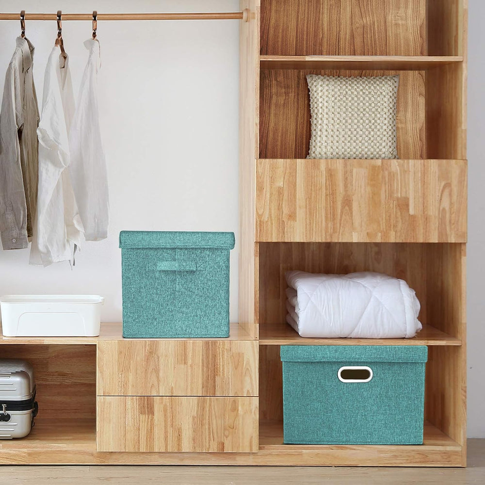 TYEERS Large Storage Bins with Lids, Collapsible, Washable, Fabric Storage Bo...
