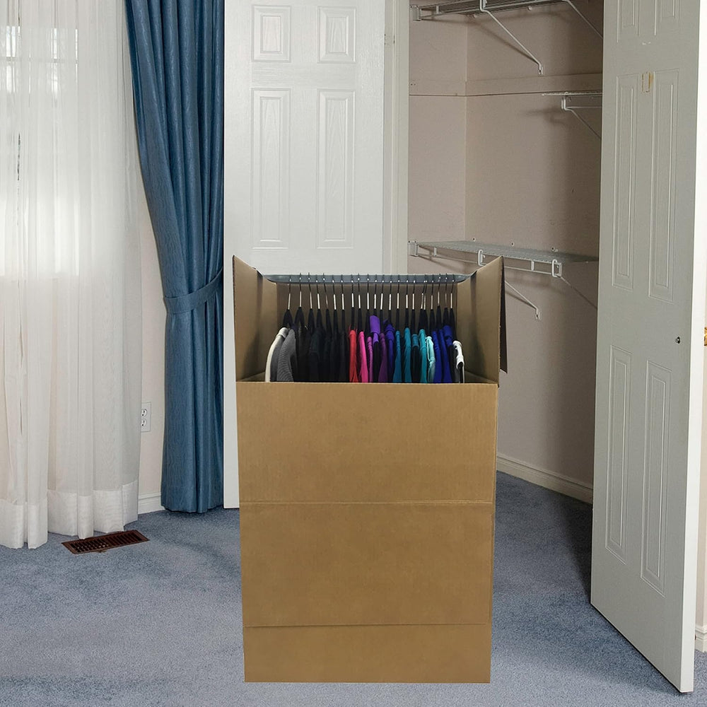 Uboxes "Shorty Space Saving Wardrobe Moving Boxes (Bundle of 6) 20"...