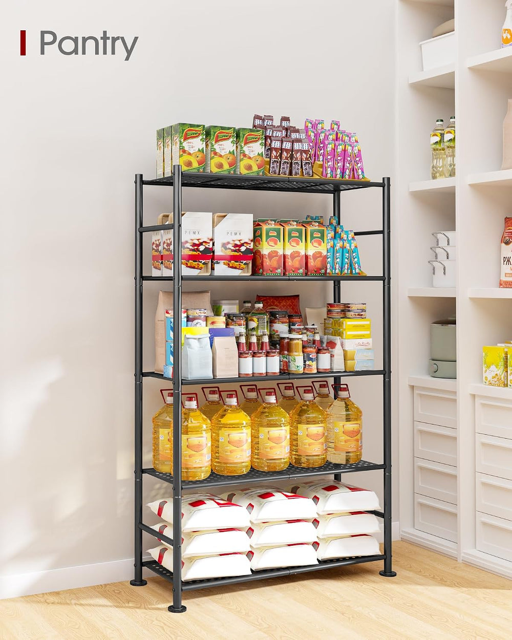 Sakugi 5-Tier Garage Shelving Unit - Heavy-Duty Metal Storage Shelves, Anti-T...