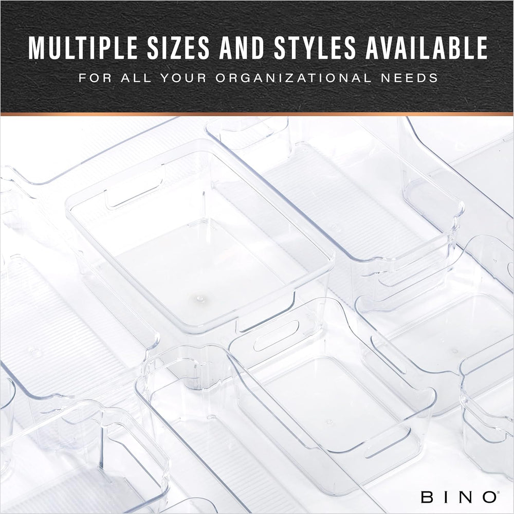 BINO | Plastic Storage Bins, X-Large - 2 Pack, Clear | THE SOHO COLLECTION | ...