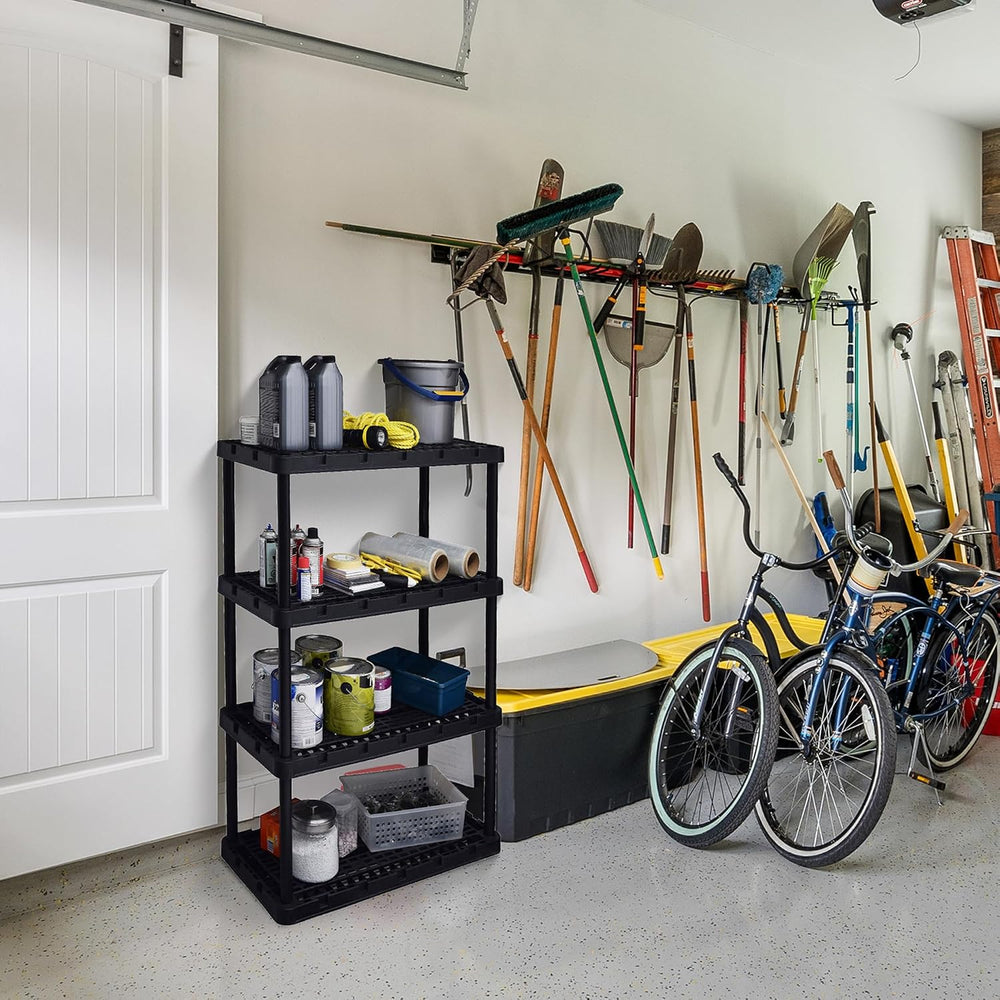 Gracious Living 4 Shelf Unit, Heavy-Duty Shelving Storage Rack for Home and G...