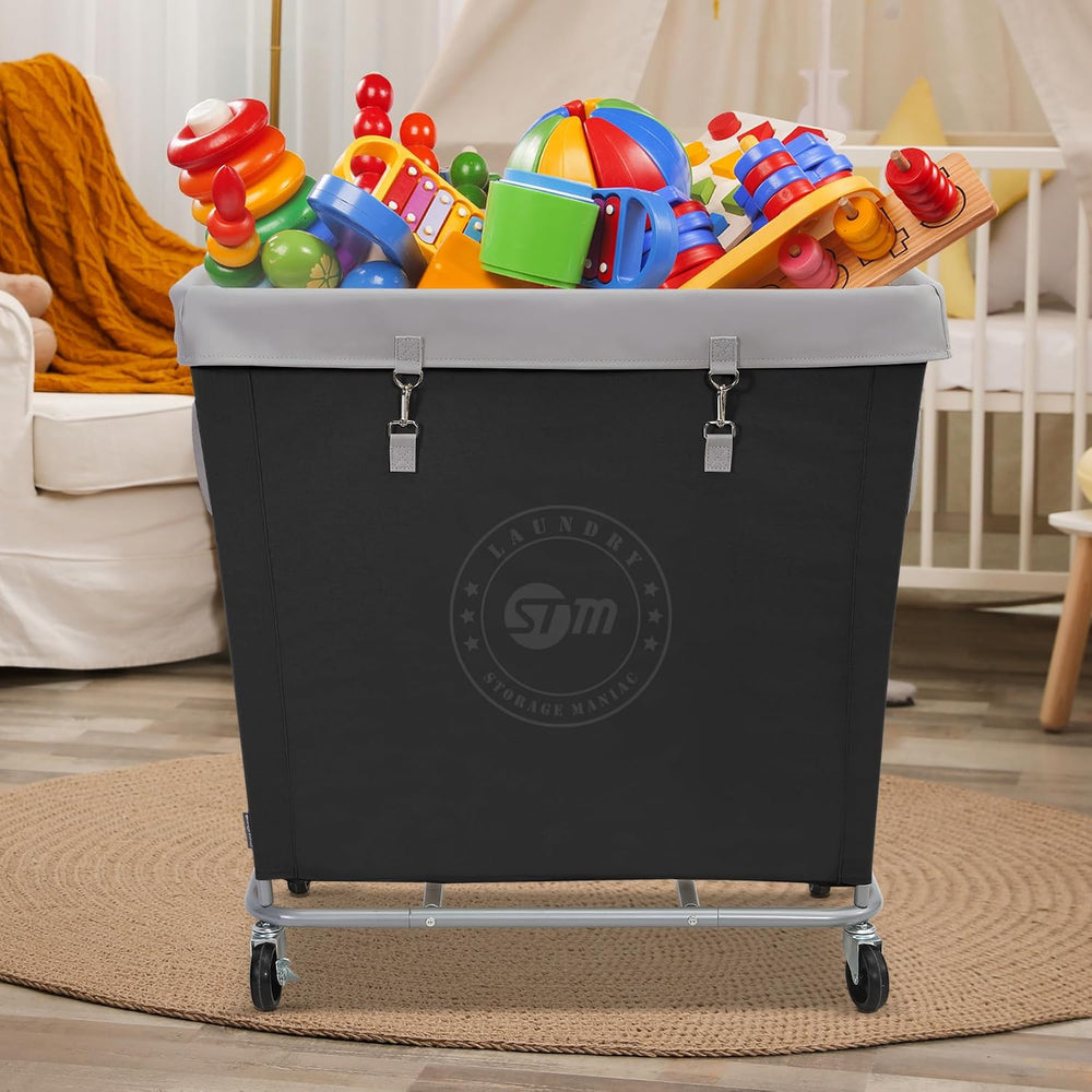 STORAGE MANIAC Commercial Laundry Hamper with Heavy Duty Steel Frame, 320 L I...
