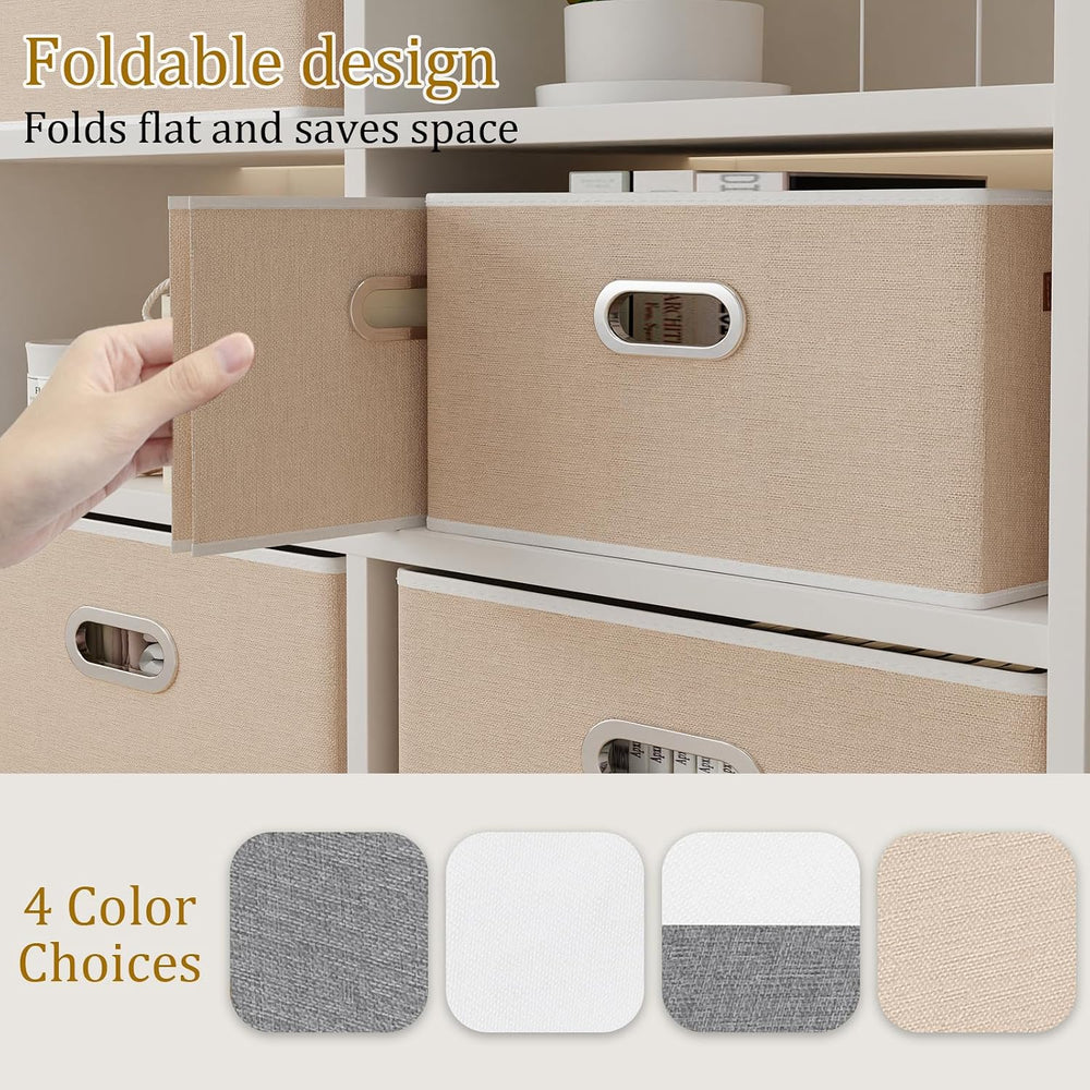 Yawinhe Fabric Storage Baskets, Foldable Closet Organizer for Shelves, Large ...