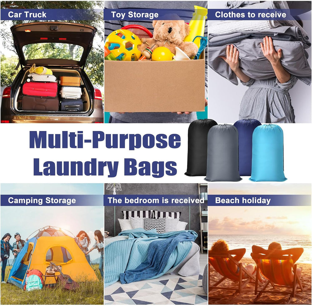 Nuogo 20 Pcs Large Laundry Bags Bulk, 38 x 24 Inch, 4 Solid Colors