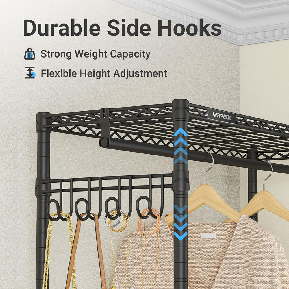 VIPEK R2C Plus Rolling Clothes Rack with Cover Portable Closet Heavy duty