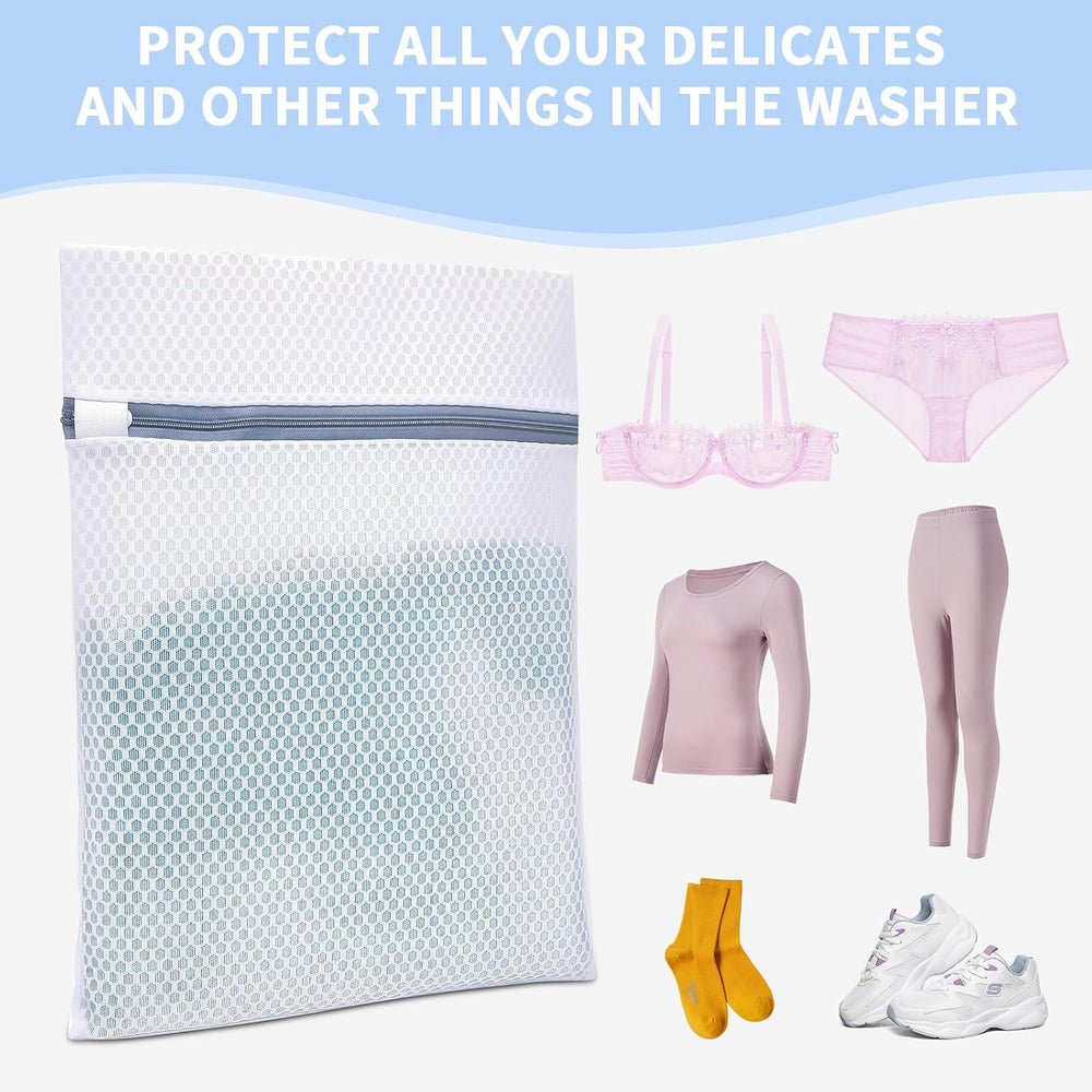 24PCS 12X16IN Laundry Bags Mesh Wash Bags for Strong Zipper