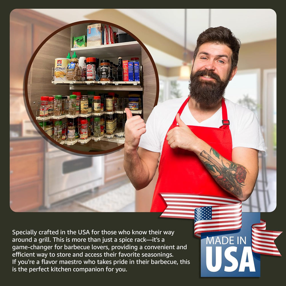 Vertical Spice Solid Maple Storage Rack Drawer - Sliding Spice Rack - Pantry ...