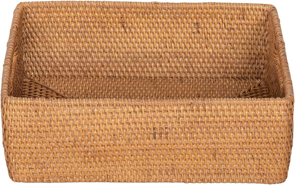 KOUBOO Laguna Rattan Shelf Organizer Basket, Wicker Storage Bin,Honey Brown
