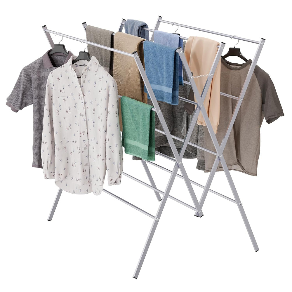 Whitmor Drying Rack Clothing, Foldable Clothes Drying Rack for Laundry, 12 Me...