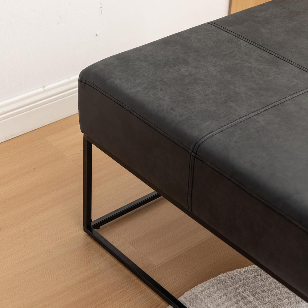 Modern Square Coffee Table, Farmhouse Ottoman for Living Room, Large Vintage ...