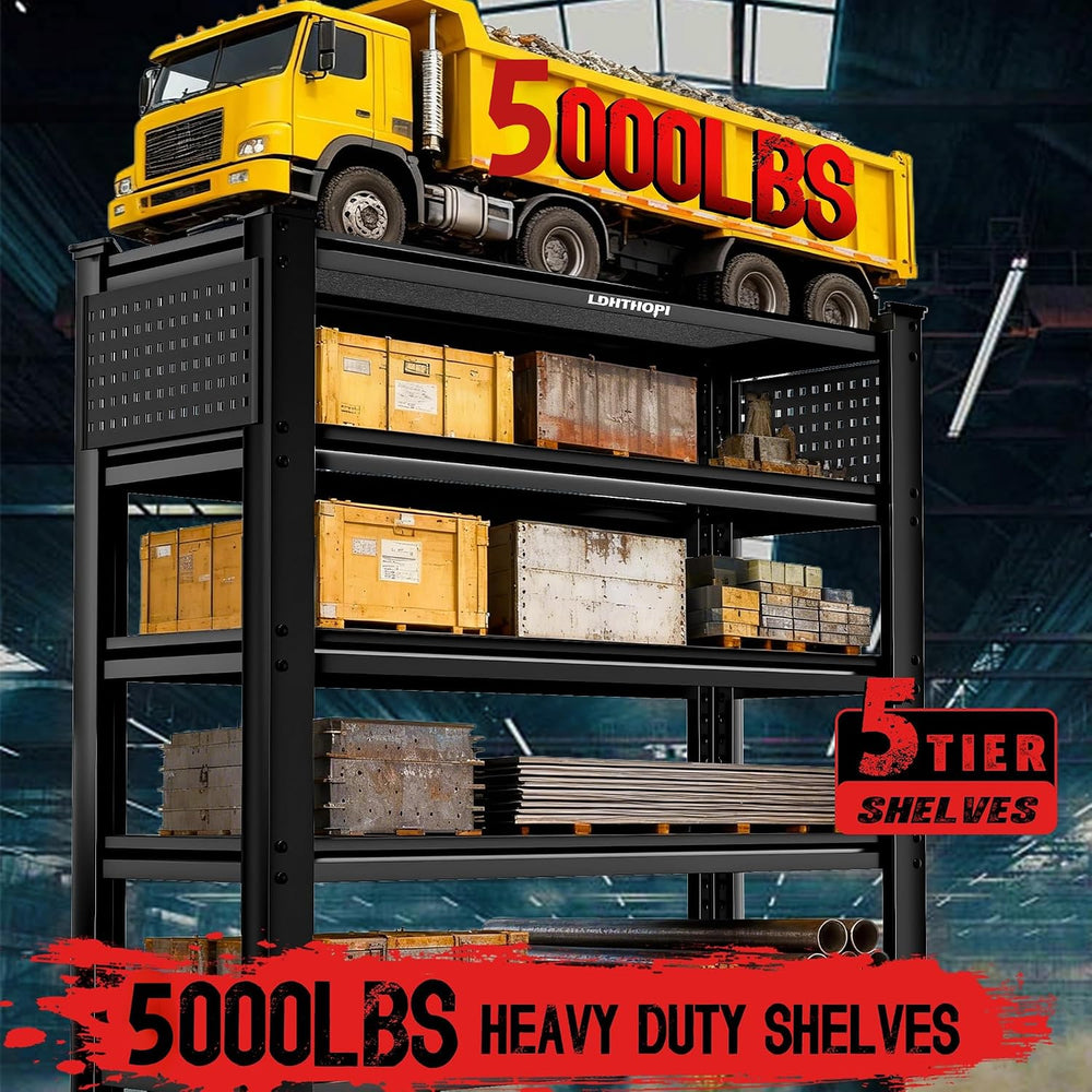 LDHTHOPI 72.2''H Garage Shelving, 5000lb Adjustable Storage Shelves, ...