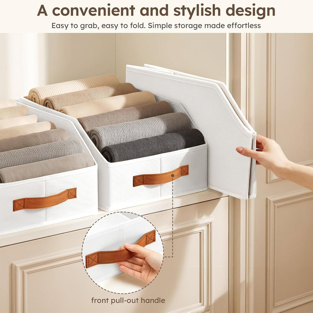 Homsorout Fabric Storage Bins for Organizing - 12 Pack Large Trapezoid Collap...