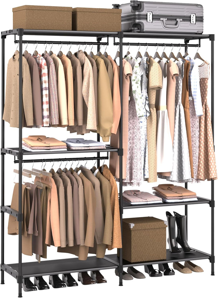 Clothes Rack, Portable Closet, 54.3 Inch Large Capacity Wardrobe Closet