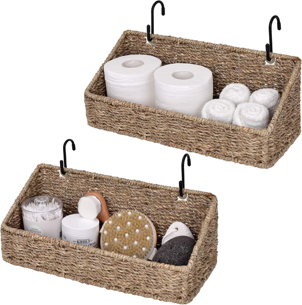 StorageWorks Woven Wall Baskets for Storage, Hanging Baskets for Organizing