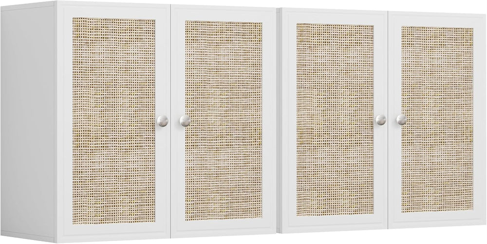 NEWOWNDS Laundry Room Cabinets Wall Mounted, Bathroom Cabinet Wall Mount,Adju...