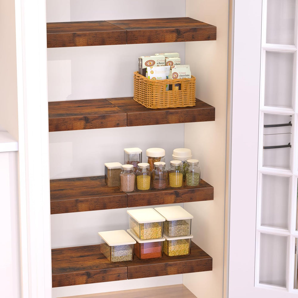 MyLifeUNIT Wire Shelf Covers, 8 PCS Wood Wire Rack Covers for Pantry, Closet,...