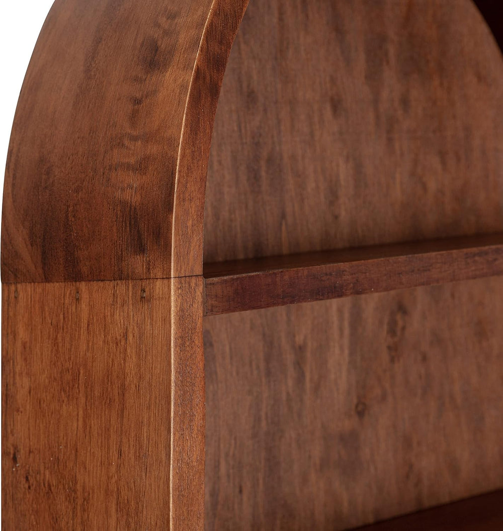 Kate and Laurel Hutton Midcentury Capsule Wall Shelf; 16 x 28; Walnut Brown; ...