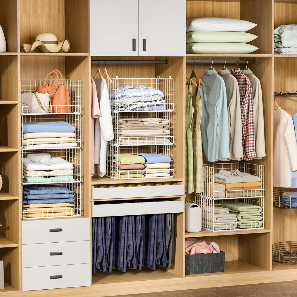 Yociyoga 6-Tier Stackable Closet Organizers and Storage Shelves, Closet Shelf...