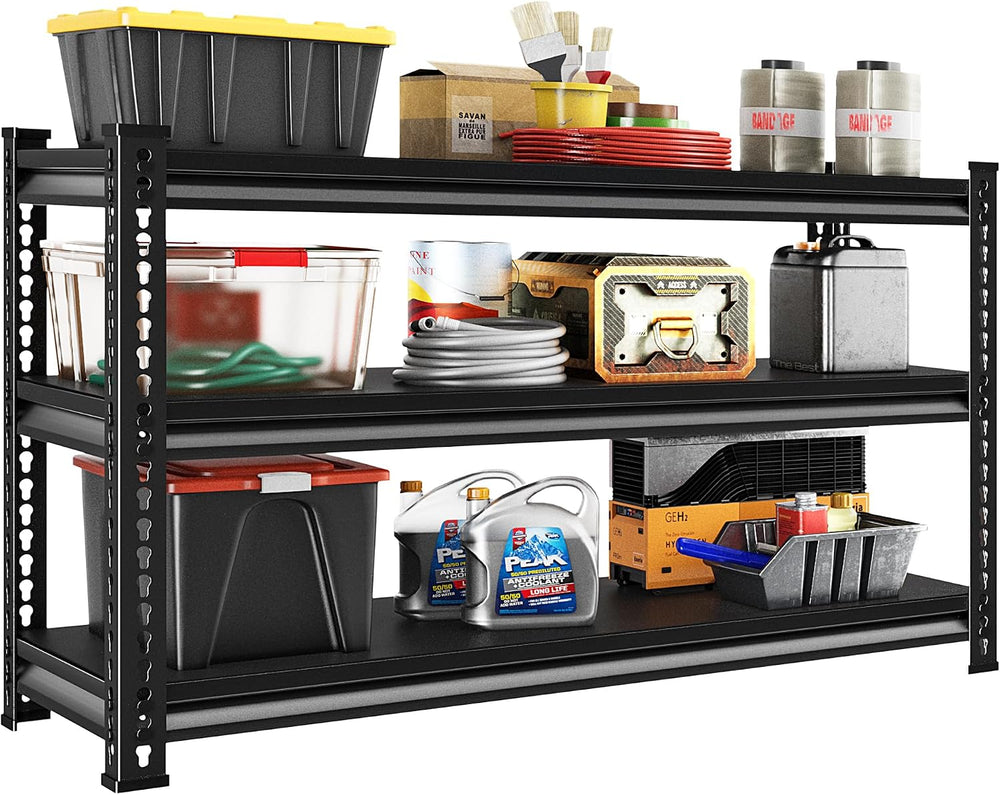 Metal Garage Shelving Heavy Duty，1530LBS Loads Garage Storage Shelves, 48”W 3...