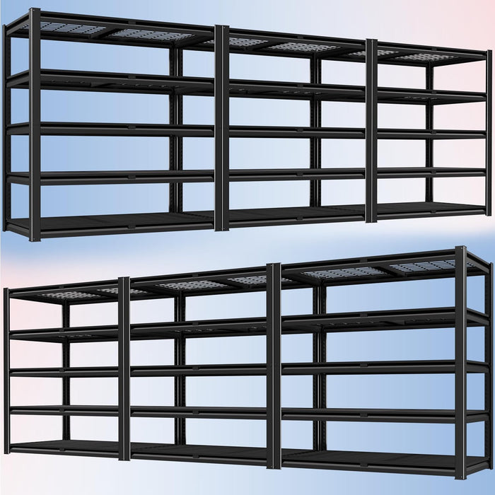 PrimeZone 48" W X 24" D X 72" H 5 Tier Heavy Duty Garage Shelving, 2500 LBS