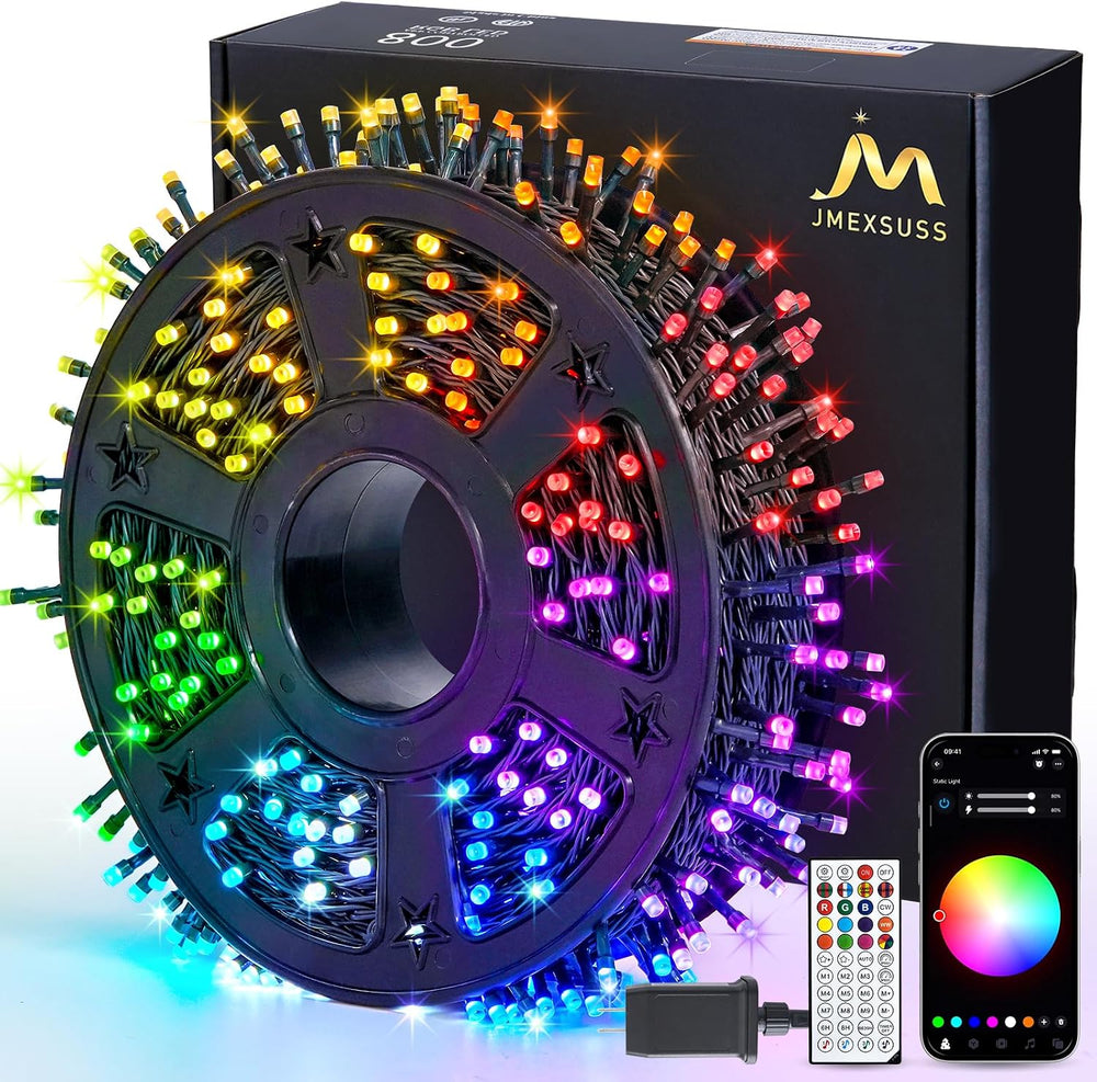 JMEXSUSS 800 LED Color Changing Halloween Lights, RGB Christmas Lights