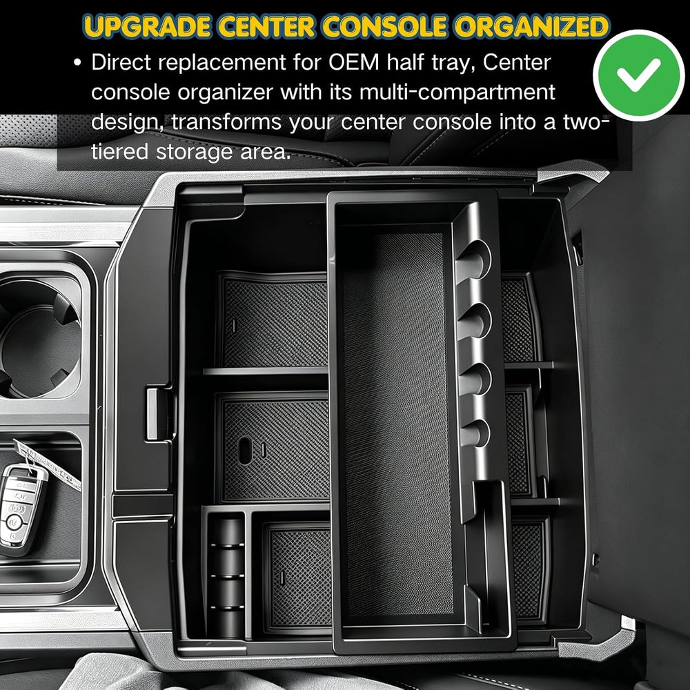 Center Console Organizer for 2023-2026 Ford F250-F550 Super Duty