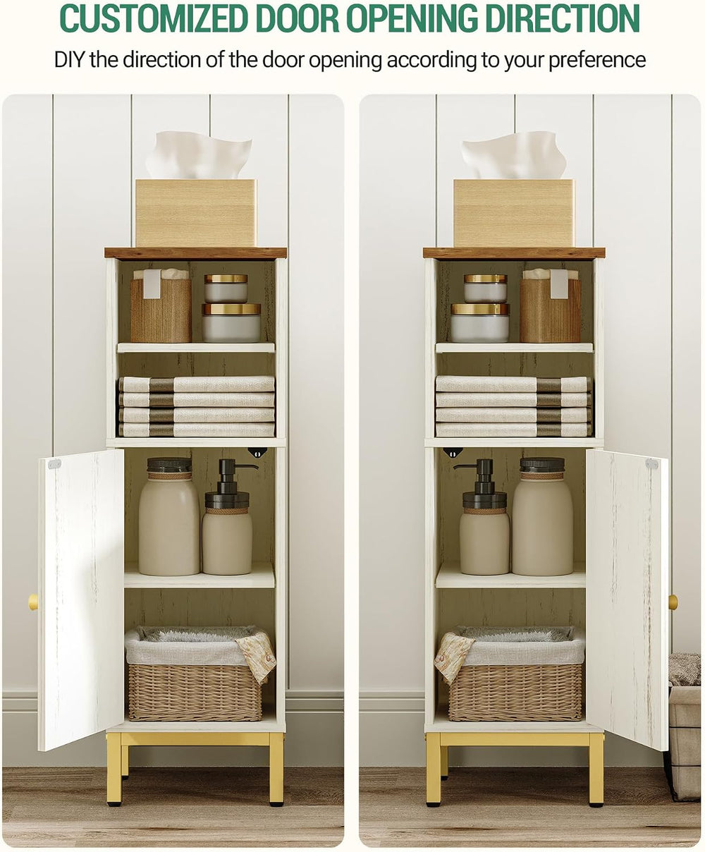 Hzuaneri Bathroom Storage Cabinet, Corner Floor Cabinet with Shelves