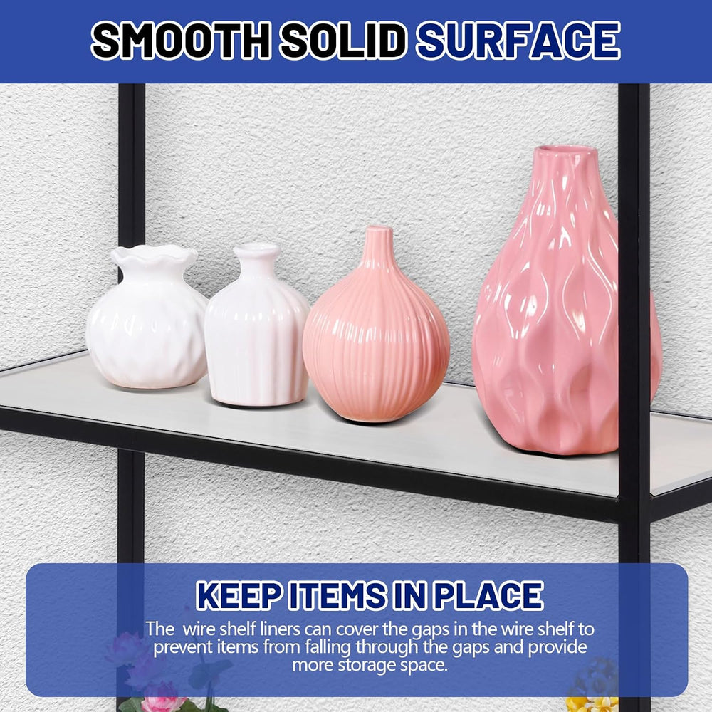 Sliner 8 Pack 18 x 36 Inch Plastic Shelf Liners for Wire Shelving