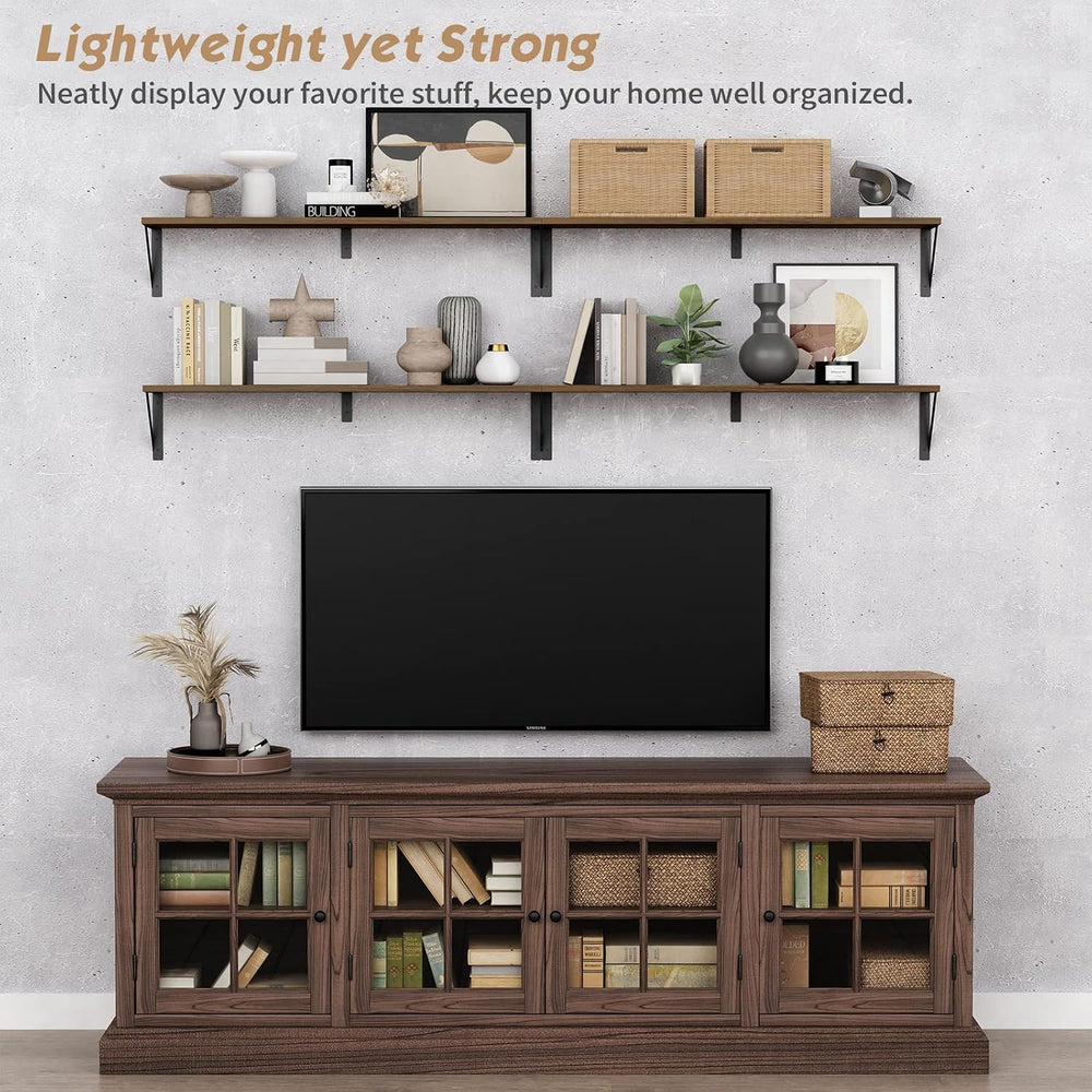 Forbena Floating Book Shelves for Wall Set of 3, 36 Inches Long Wall Bookshel...