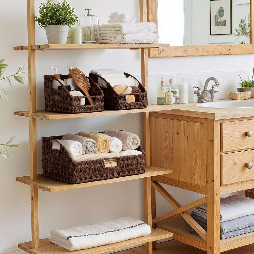 GRANNY SAYS Wicker Baskets for Organizing, Waterproof Basket for Shelves