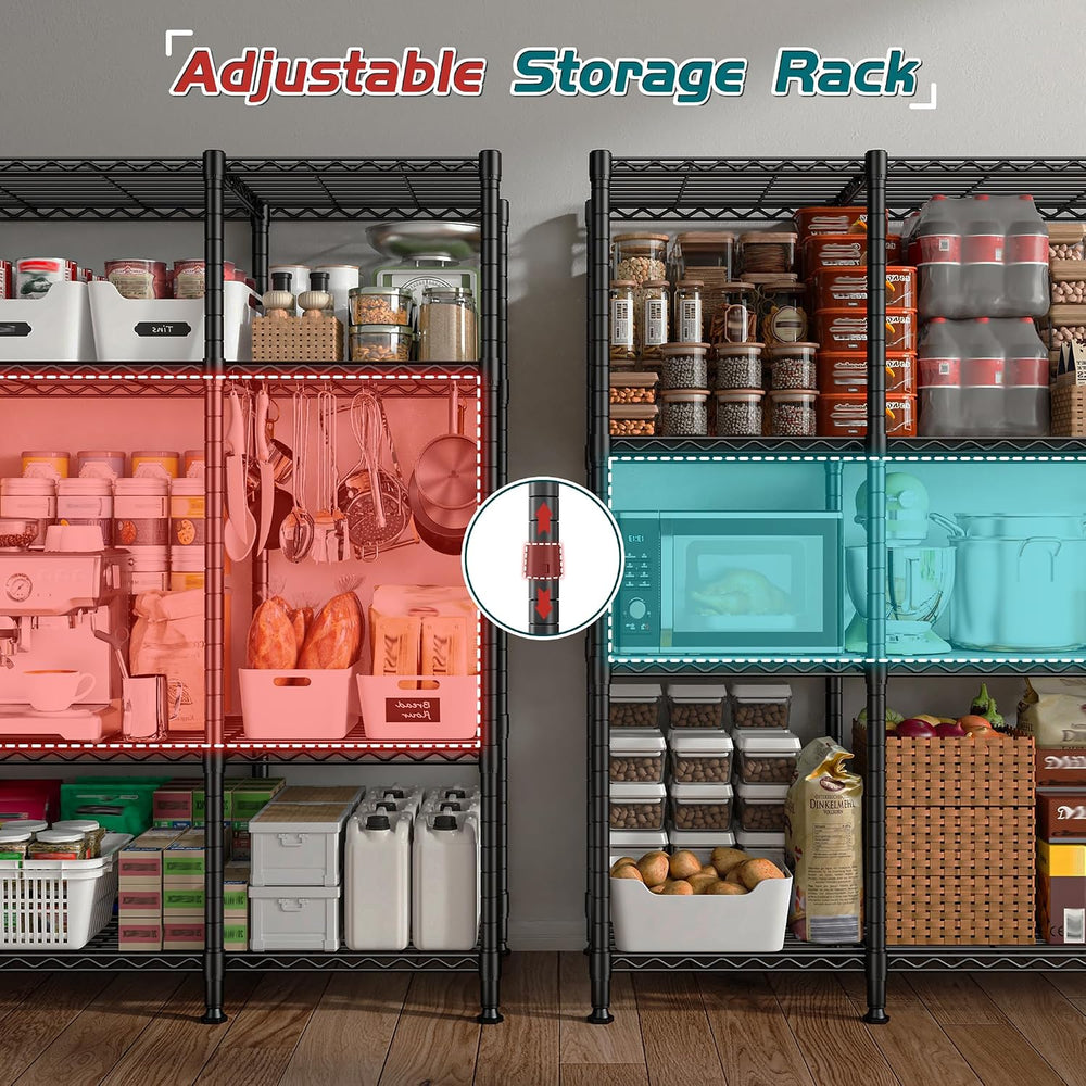 REIBII 78.4''W Storage Shelves, 1500LBS Heavy Duty&Space Saving f...
