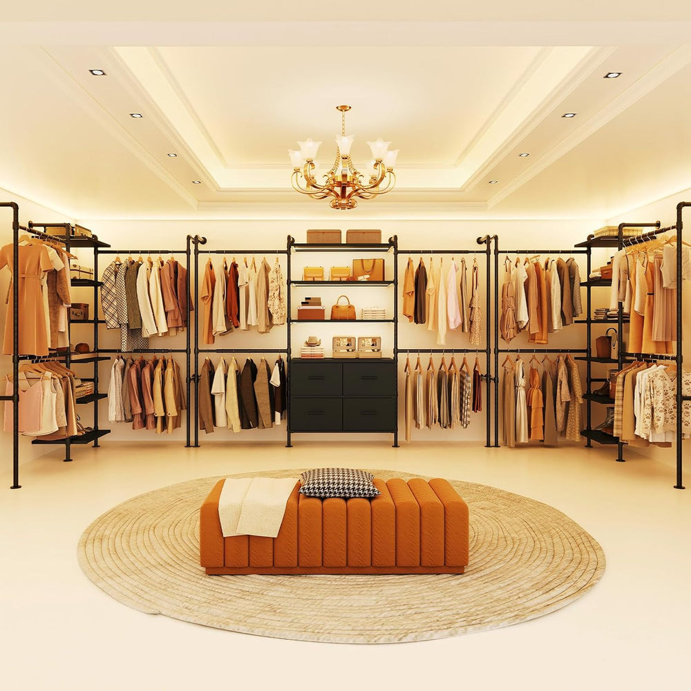 ONBRILL T3 Closet System with Stepless Dimmable LED Light & 4 Large Drawers