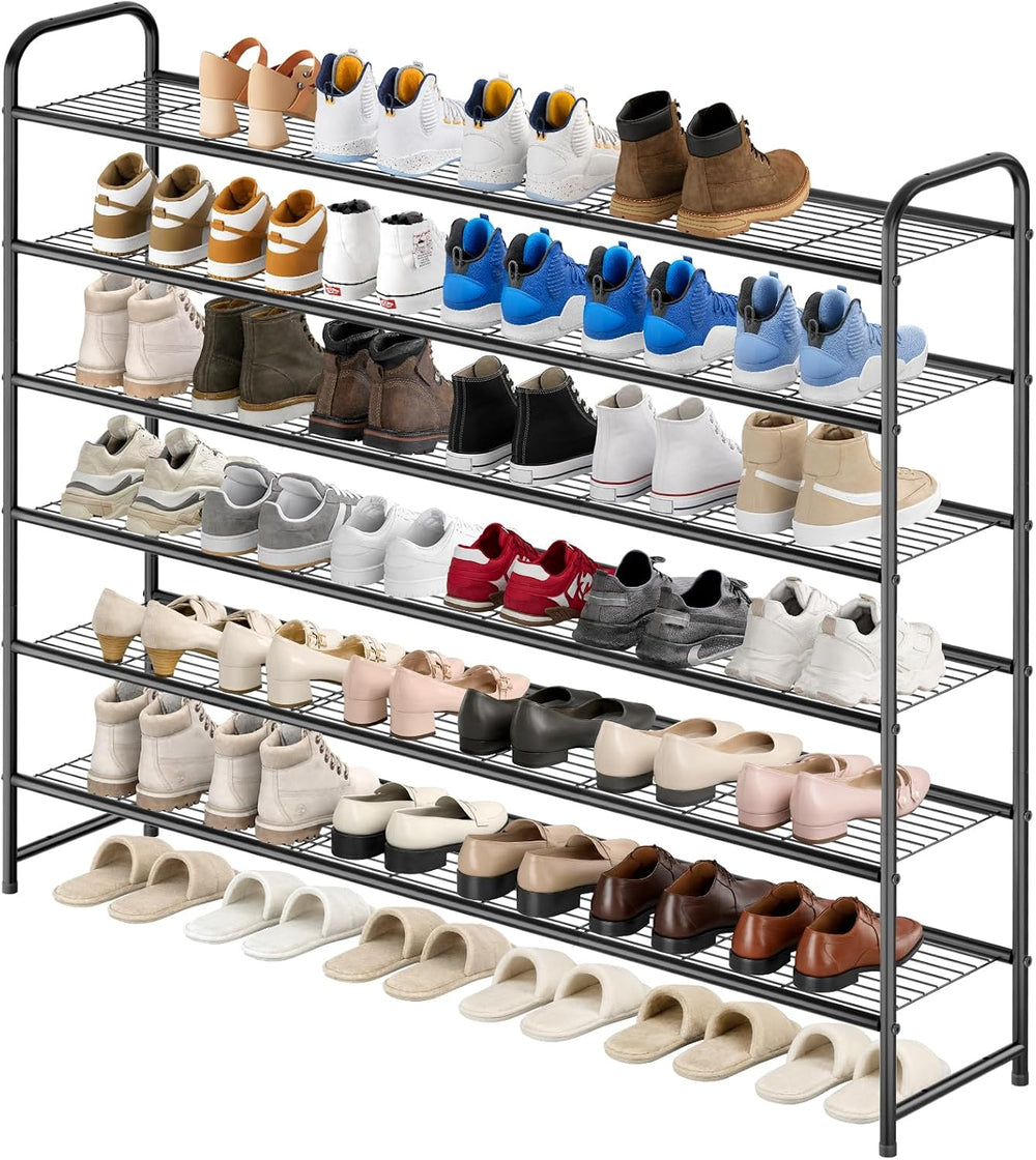 KEETDY Large Shoe Rack 6 Tier Organizer Tall Metal Shoe Organizer for Entrywa...