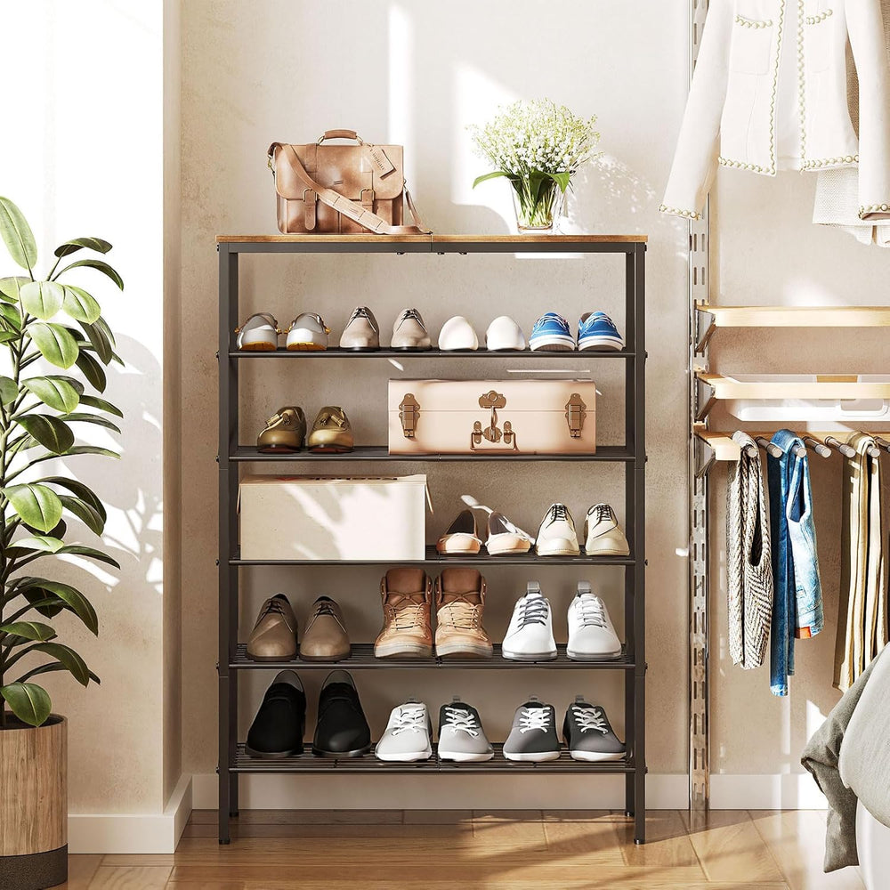 YATINEY 6-Tier Shoe Rack, Shoe Storage Organizer for Closet, Free Standing Sh...