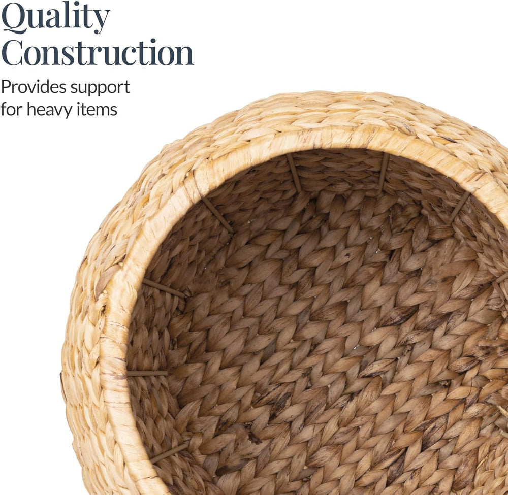 Best Choice Products Scalloped Multipurpose Hyacinth Storage Basket, Plant Dé...
