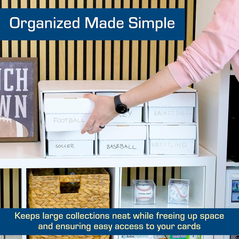 BCW Two Row Shoe Box Card House Storage Box | Stackable Trading Card Storage ...