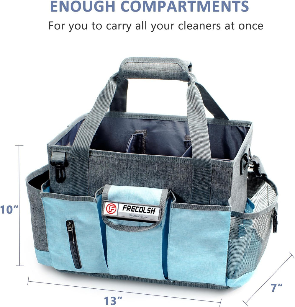 13" Cleaning Caddy for Cleaning Supplies, Cleaning Bag for Housekeepers