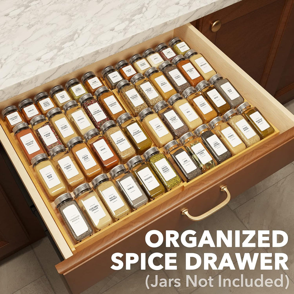 SpaceAid Bamboo Spice Drawer Organizer, (Need 3" Deep Drawer) Expandable...