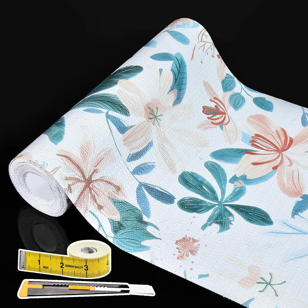 Shelf Liners Thickened Non-Slip Non Adhesive Pastel Floral & Bird Pattern