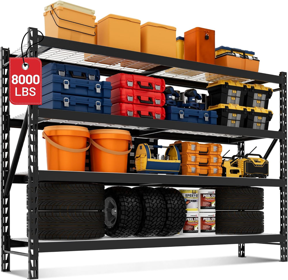 WORKPRO 77" Garage Shelving Unit, 8000LBS Heavy Duty Metal Storage Rack,...