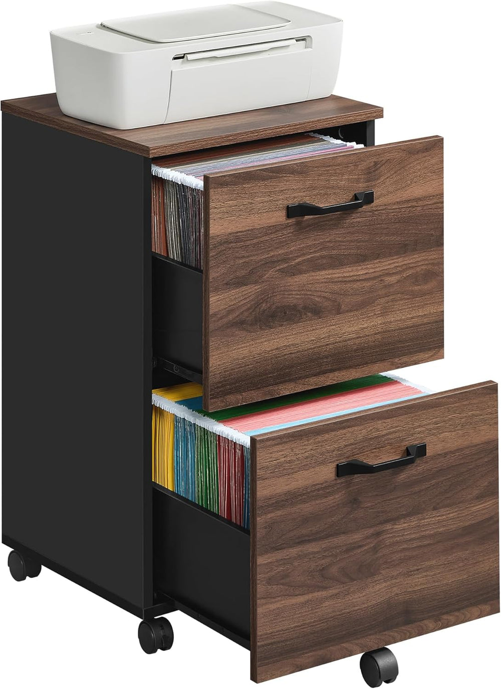 VASAGLE 2-Drawer File Cabinet, Small Rolling Filing Cabinet