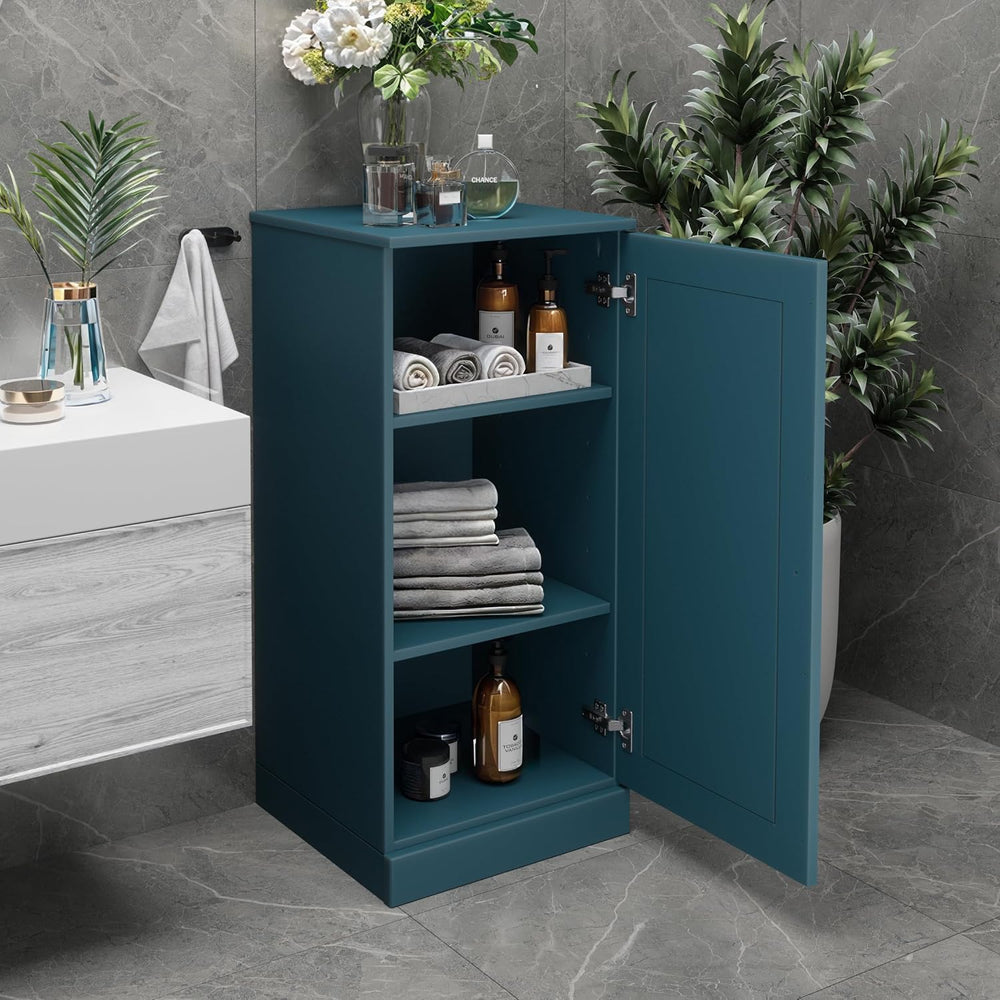 Palace Imports 100% Solid Wood Bathroom Cabinet, Wood Door, Teal, 16.5" ...